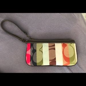 Muti colored coach wristlet